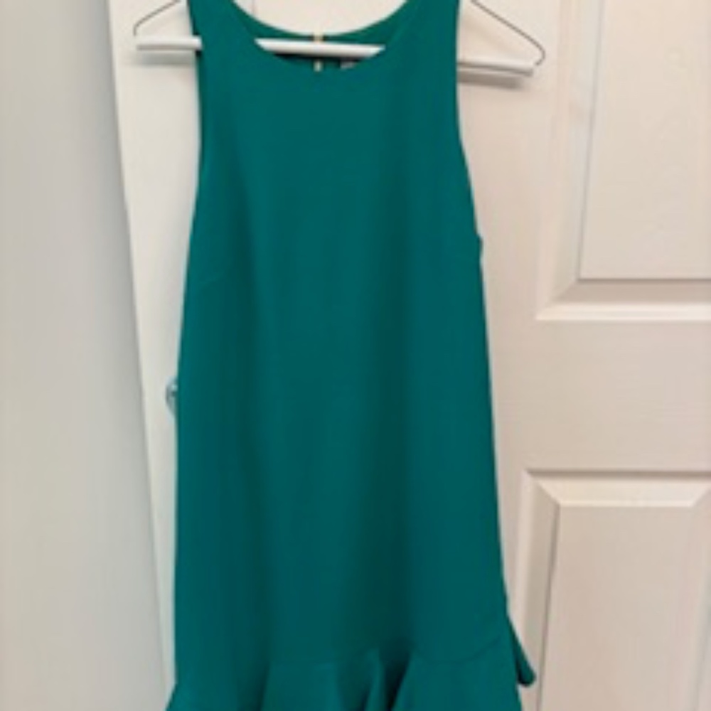 Chelsea 28 Green Dress Short Ruffle Cocktail Size 10